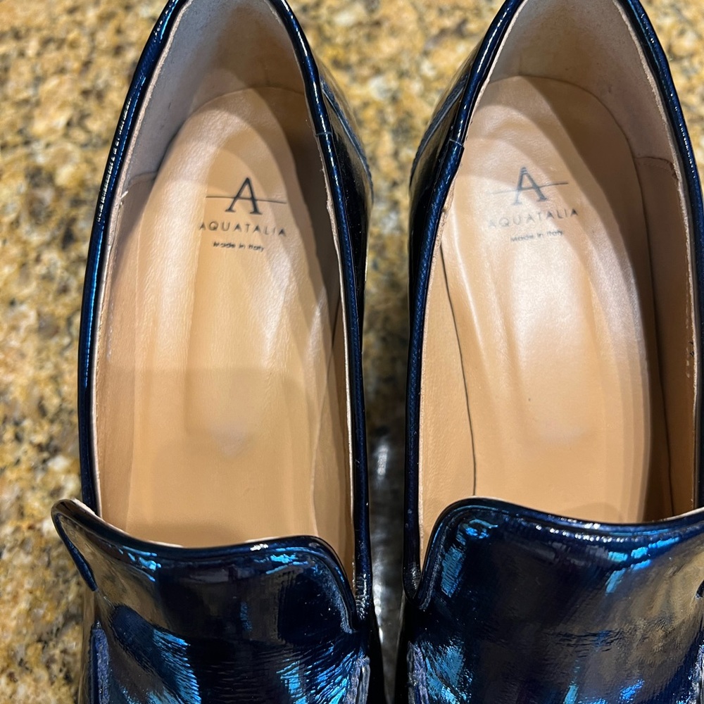 AQUATALIA Women's Navy Loafers - Picture 2 of 12